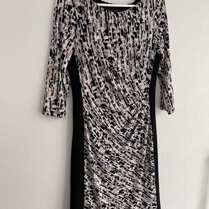 Lauren Ralph Lauren Black and White Midi Dress